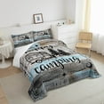 thumbnail image 4 of YST Boho Camper Decor Comforter Set King Happy Camping Bedding Set Rv Accessories Quilt For Travel Trailers Bunks,Rustic Farmhouse Stars Moon Quilted Duvet Blue Grey Kids Adults Bedroom, 4 of 6