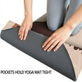thumbnail image 3 of Beige and Brown Of Leopard Print Hot Yoga Mat Towel Non Slip for Hot Yoga - Quick-Drying Yoga Mat Cover with 4 Corner Pockets with Travel Bag - Hot Yoga Towel Non Slip 70"x26", 3 of 6