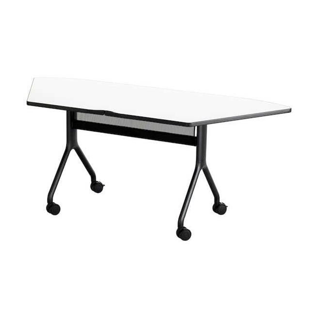 Rumba Table, Trapezoid, 72 x 30"FinishDesigner White Tabletop & Black