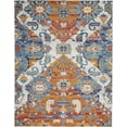 thumbnail image 1 of homeroots home decor 385637 8’ x 10’ Ivory and Gold Floral Motif Area Rug, 1 of 1