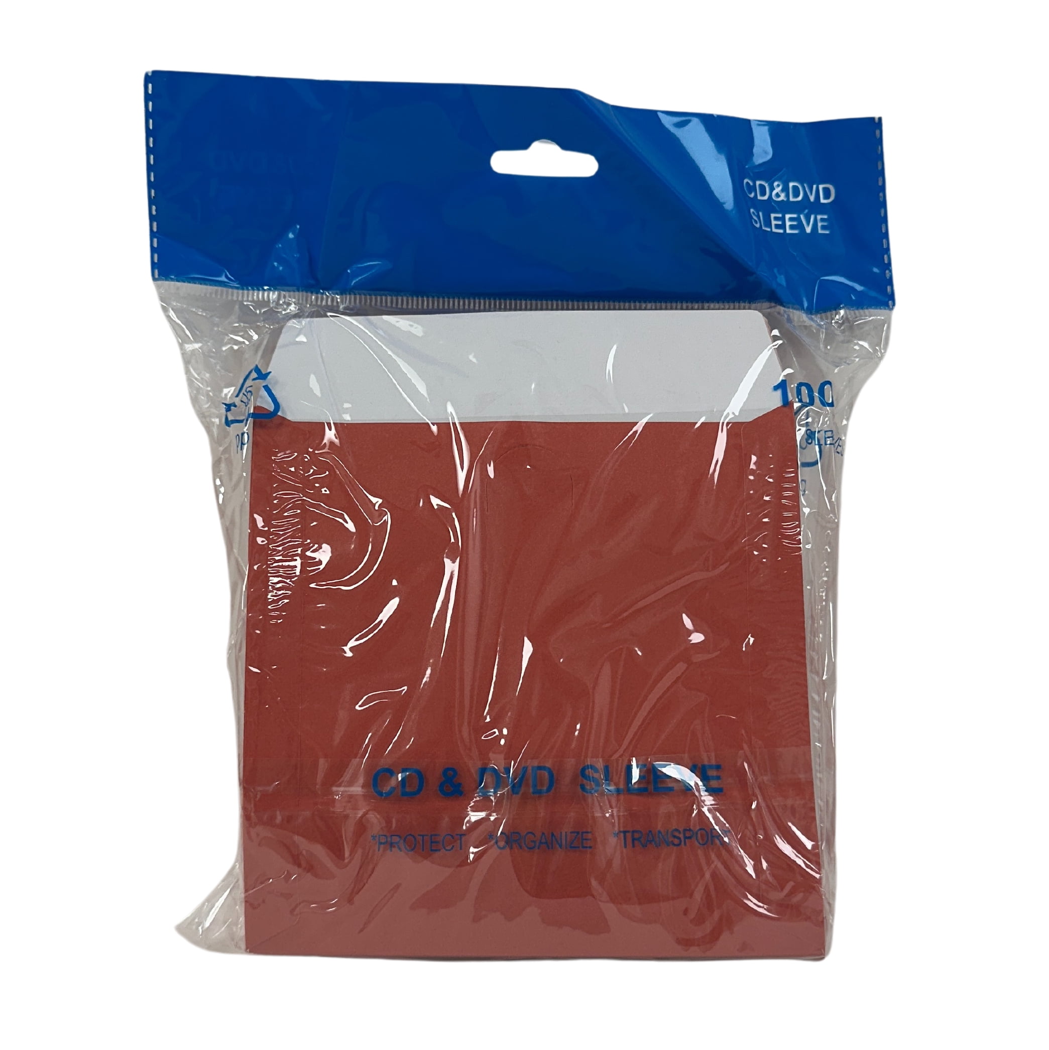 CheckOutStore 1000 Red Color Paper CD Sleeves with Window & Flap