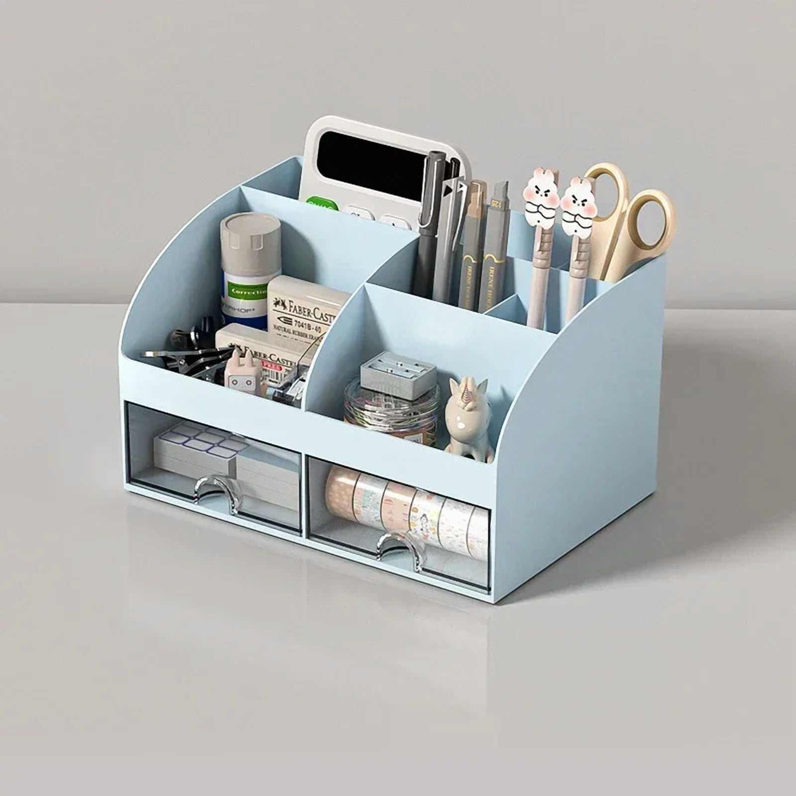 Stationary Organizer For Desk Stationery Holder Desk Makeup Organizer Storage Box Stationery Accessories Pen Organizer
