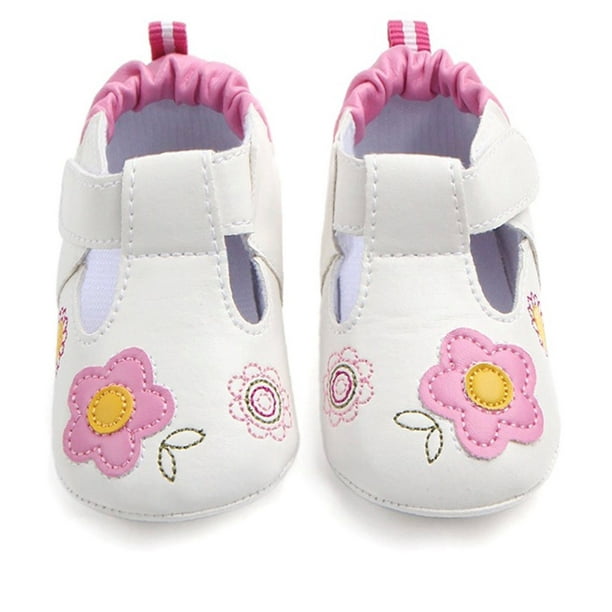 ENARI Baby Girl Crib Indoor Shoes 12-18 Months White Leather Female ...