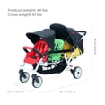 thumbnail image 5 of Familidoo H3E 3 Seat Baby Stroller - Double Canopy Triplet Stroller with Reclining Seats - Daycare Strollers for 3 Kids - Safety Harness for Safe and Secure Travel - For 6 months to Toddler Age 1 to 3, 5 of 5