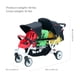 thumbnail image 5 of Familidoo H3E 3 Seat Baby Stroller - Double Canopy Triplet Stroller with Reclining Seats - Daycare Strollers for 3 Kids - Safety Harness for Safe and Secure Travel - For 6 months to Toddler Age 1 to 3, 5 of 5