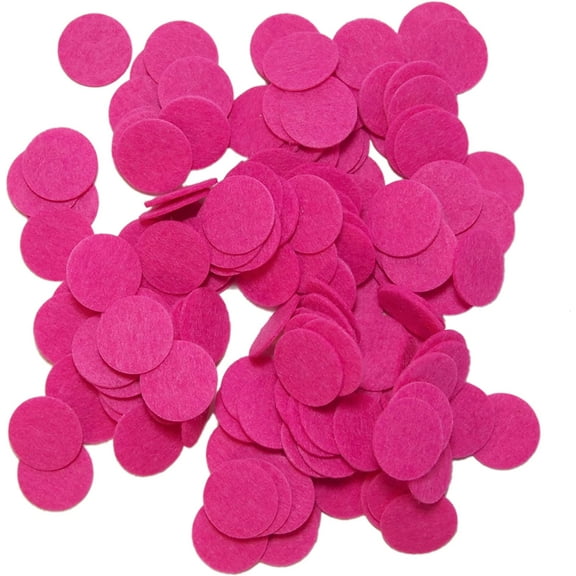 Playfully Ever After Pink Felt Circle Stickers (1 inch - 100pc)