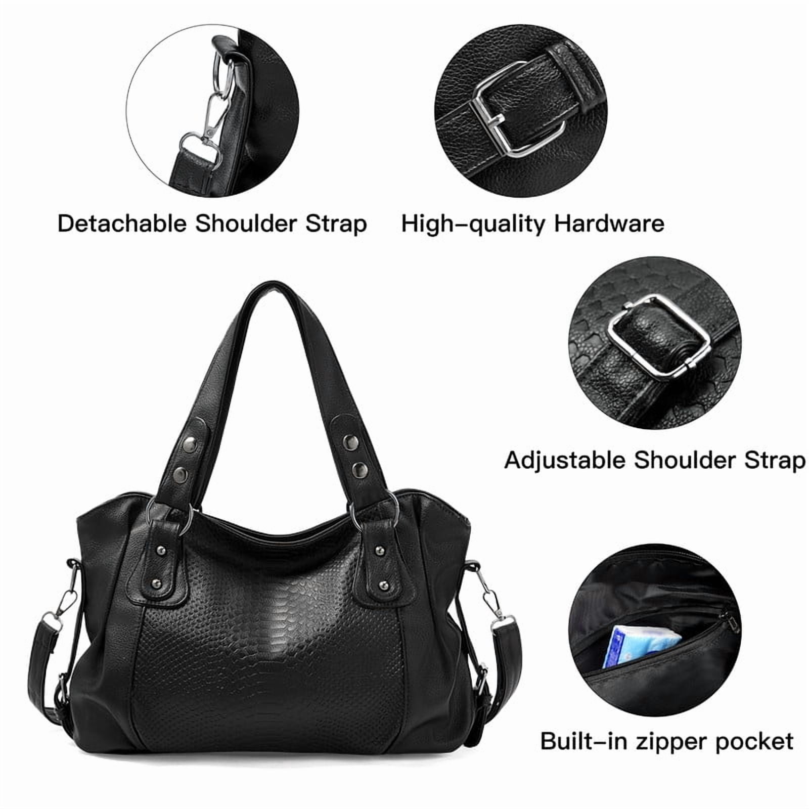 GAEKEAO Women’s Satchel Handbag Spacious Shoulder Purse with Detachable Strap