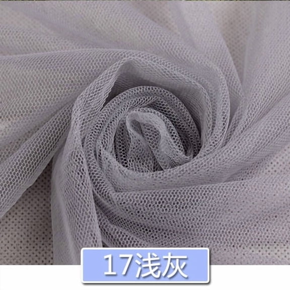 Namzi Mesh Fabric,Breathable Polyester Netting Tulle Fabric,for Sewing Clothes,Mosquito Net,Making Crafts,39*63in,Grey