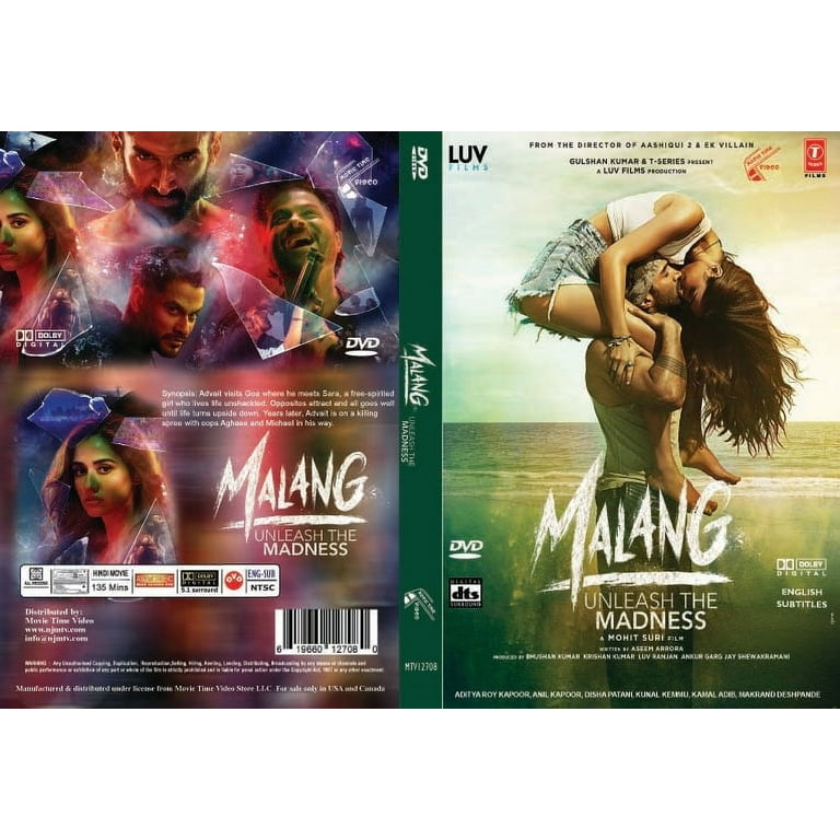 Malang Hindi Movie Film DVD -English Subtitles(NTSC)