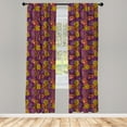 thumbnail image 3 of Ambesonne Vintage Curtains, Oriental Curvy Paisley, Pair of 28"x63", Multicolor, 3 of 4