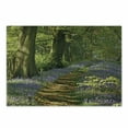 thumbnail image 1 of Woodland Cutting Board, Carpet of Bluebells Spreads Through Woodland in Staffordshire England, Decorative Tempered Glass Cutting and Serving Board, Small Size, Green Purple Brown, by Ambesonne, 1 of 1