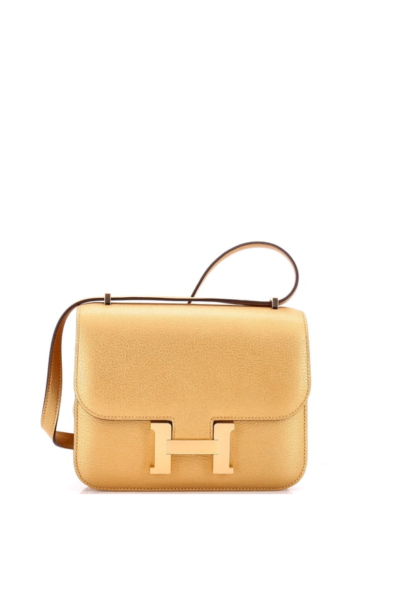 Pre-Owned Constance NM Bag Metallic Chevre Chamkilight 18 By Rebag