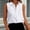 White, variant on MORESEC Women's Collared Blouse Sleeveless Button Down Shirt Elegant Casual Work Business Tops Solid Color Office Wear, White 2XL