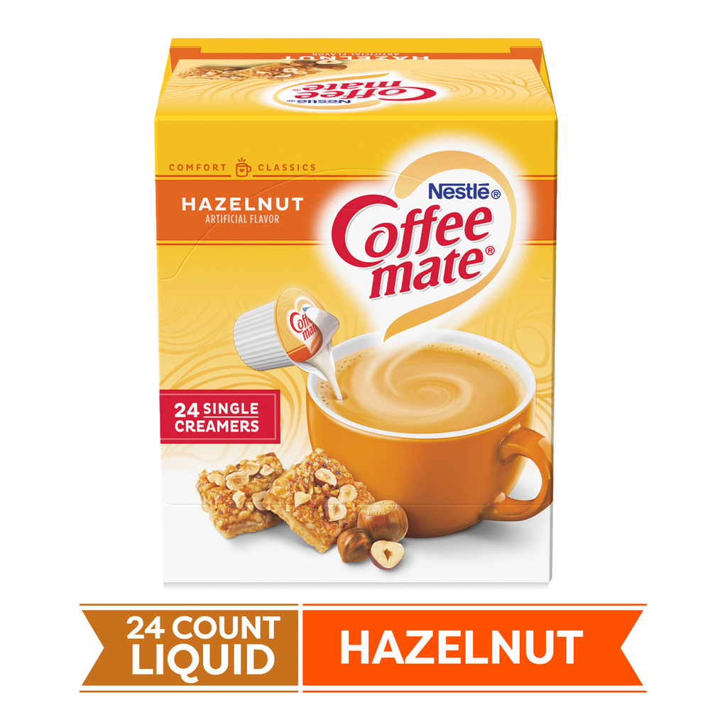 COFFEE MATE Hazelnut Liquid Coffee Creamer 24 Ct. Box NonDairy Lactose