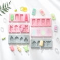 thumbnail image 2 of Molde de paletas de helado de silicona hecho a mano con tapa, divertido fabricante de helados DIY for niños, 2 of 2