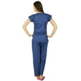 thumbnail image 5 of Bimba Cotton Night Wear Pajama Set Short Sleeve Shirt with Pyjamas Night Suit, 5 of 6