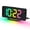 Black, variant on RGB Digital Alarm Clock with RGB Mood Light 2 Alarm Night Mode Unlimited Snooze Table Clock 12/24H Output USB Charging LED Clock