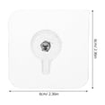 thumbnail image 3 of CIMAXIC 10pcs Furniture Clear Hanger Pads with Screws Non-Trace Hook Kitchen Sticker,2.36"X2.36"X0.79", 3 of 4