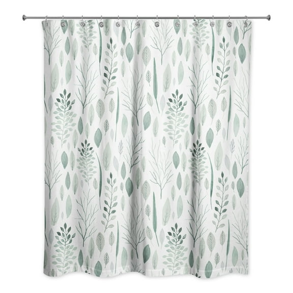 Creative Products Watercolor Leaves 5 71x74 Shower Curtain
