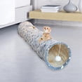 thumbnail image 4 of Tubo de para gatos, plegable con bola que en la foto luminiscencia juguetes para mascotas para correr conejos ocultar rompecabezas hacer , estrella Lunar Yinane Gato Túnel, 4 of 8