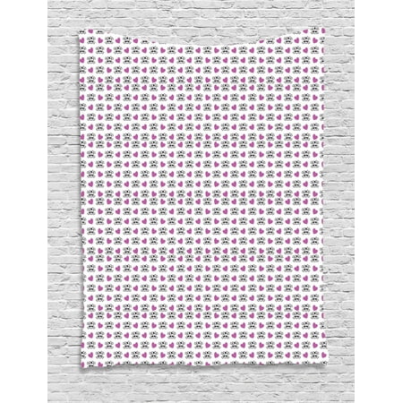 Teen Tapestry Funky And Girlish Youth Pattern Emo Skulls With