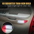 thumbnail image 4 of POSSBAY WHITE Red LED DOOR PANEL COURTESY INTERIOR LIGHTS Fit for FORD F150 F250, 4 of 5