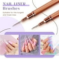 thumbnail image 5 of Vikudy Manicure Tools Clearance Liner Brushes Eptbsdu 5Pc Brush for Long Lines Liner Brush Gel Polish Painting Nail Design Brush Metal Handle Nail Drawing Pens Sizes 7/9/11/15/25Mm Purpl, 5 of 6