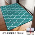 thumbnail image 3 of Teal Geometric Quatrefoil Pattern Door Rugs,Washable Non Slip Door Mats Indoor,Decorative Door Mats,Entry Mat Indoor for Entrance,Bedroom,Kitchen,Bathroom,20"x32", 3 of 6