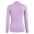 thumbnail image 6 of Long Sleeve Tops, Women's Close Fitting Solid Color Round Neck Stand Up Collar Top Base Shirt T-shirt With Velvet Base Long Sleeved Round Neck Top/shirt, Fall Clothes, 6 of 6