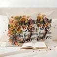 thumbnail image 3 of Fall Sunflower Outdoor Waterproof Pillow Covers, Autumn Wreath Vintage Maple Leaf Decorative Square Throw Pillowcase Sofa Cushion Sham for Patio/Couch/Chair, 26"x26" 2 Pack, 3 of 8