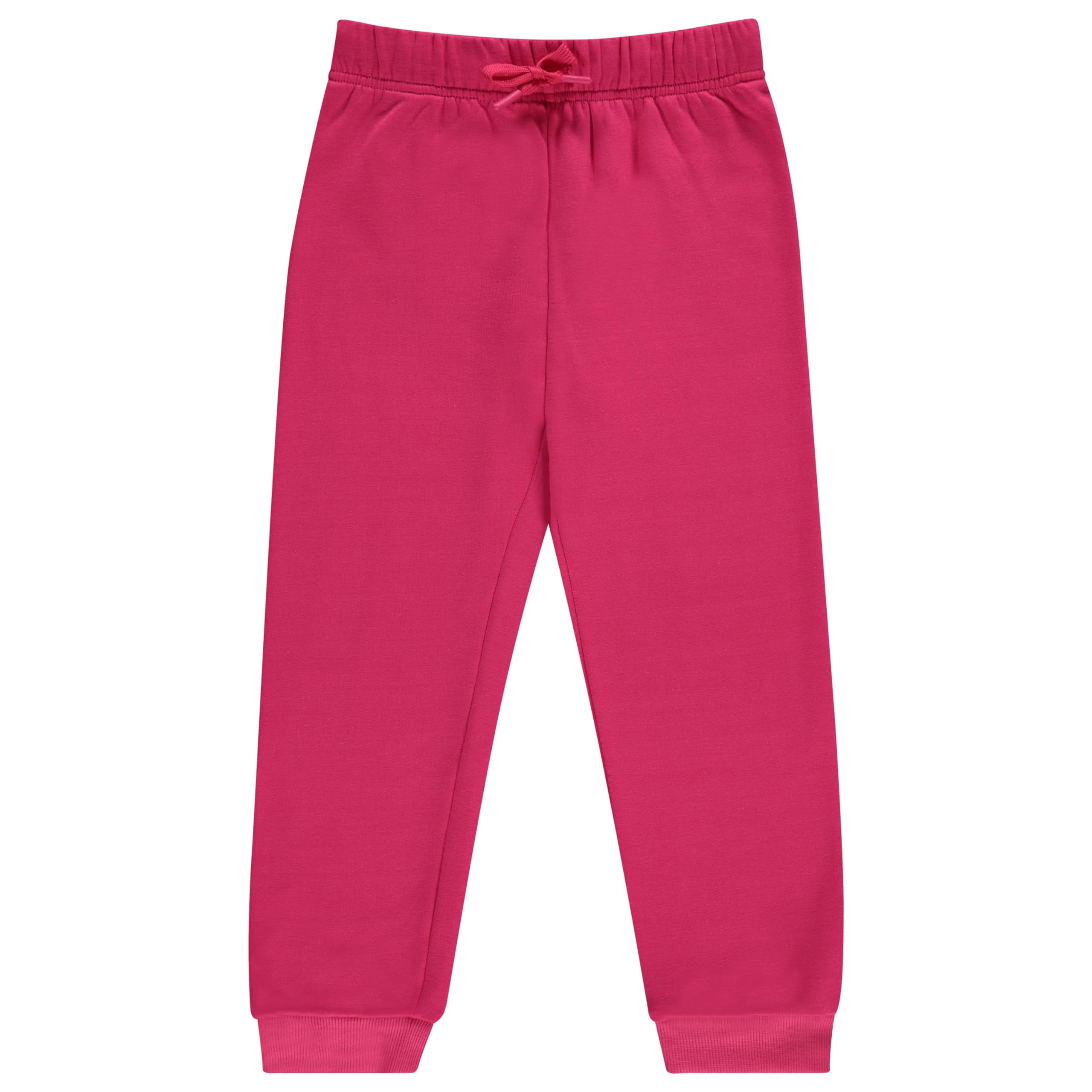 BTween Kids Girl's Fashion Stretch Waist Ultra Soft Jogger Pants Set - 3 Pack Bundle, RASPB,7/8