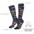 thumbnail image 4 of Xecao Colorful Fish print thigh-high socks, crafted for both men and women with a stretchy, high-opaque design perfect for daily wear, 4 of 6