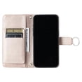 thumbnail image 4 of Funda tipo billetera GANGXUN para iPhone 15 – Tapa abatible con correa para mujer, 4 of 5