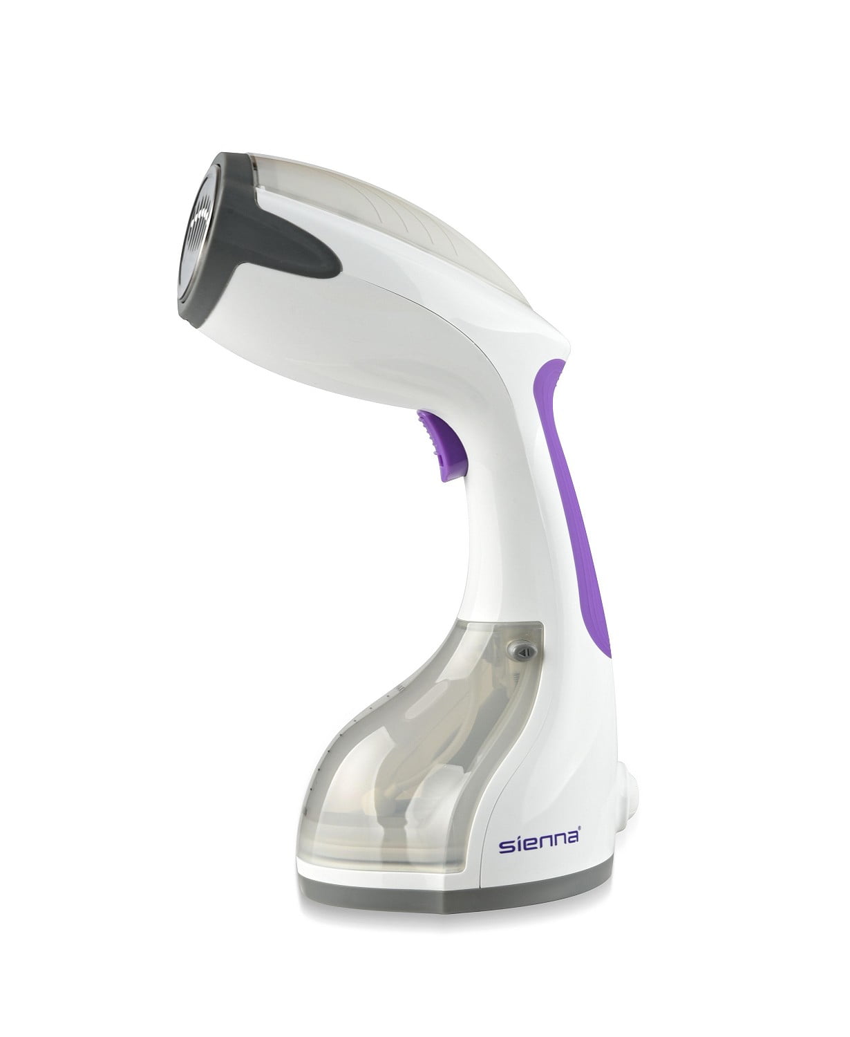 Sienna Vela Hand Held Portable Garment Steamer 4 49 Inches H X 10 11 W 96 D 120 Watts Perfect For Delicate Fabrics Purple New Open Box Sienna Vela Hand Held Portable Garment