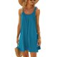 thumbnail image 3 of Vestido túnica con escote redondo, vestido túnica informal de verano de talla grande para mujer, vestido de tirantes plisado para mujer, materiales ecológicos, 3 of 7