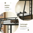 thumbnail image 6 of Bellemave Twin Over Full Bunk Beds, Heavy Duty Metal Bunk Beds with 2 Side Ladders, Industrial Style Bunk Bed Under-Bed Storage Space, No Box Spring Needed（Black), 6 of 12