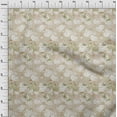 thumbnail image 3 of oneOone Cotton Jersey Tan Fabric Florals Fabric For Sewing Printed Craft Fabric By The Yard 58 Inch Wide-MIC, 3 of 4