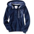 thumbnail image 1 of Sudadera con capucha y botones bordados Aeropostale para mujer Azul Extragrande, 1 of 1