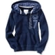 thumbnail image 1 of Sudadera con Capucha y Botones Bordados Aeropostale Mujer Azul Grande, 1 of 1