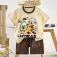 thumbnail image 2 of Baby Boy 4th of July Outfit Toddler Baby Boy Summer Outfit Kids Cartoon Shark Print Casual T Shirt and Shorts Set Infant Clothes 6M 9M 18M 24M 2T 3T 4T 5T 6T, 2 of 5
