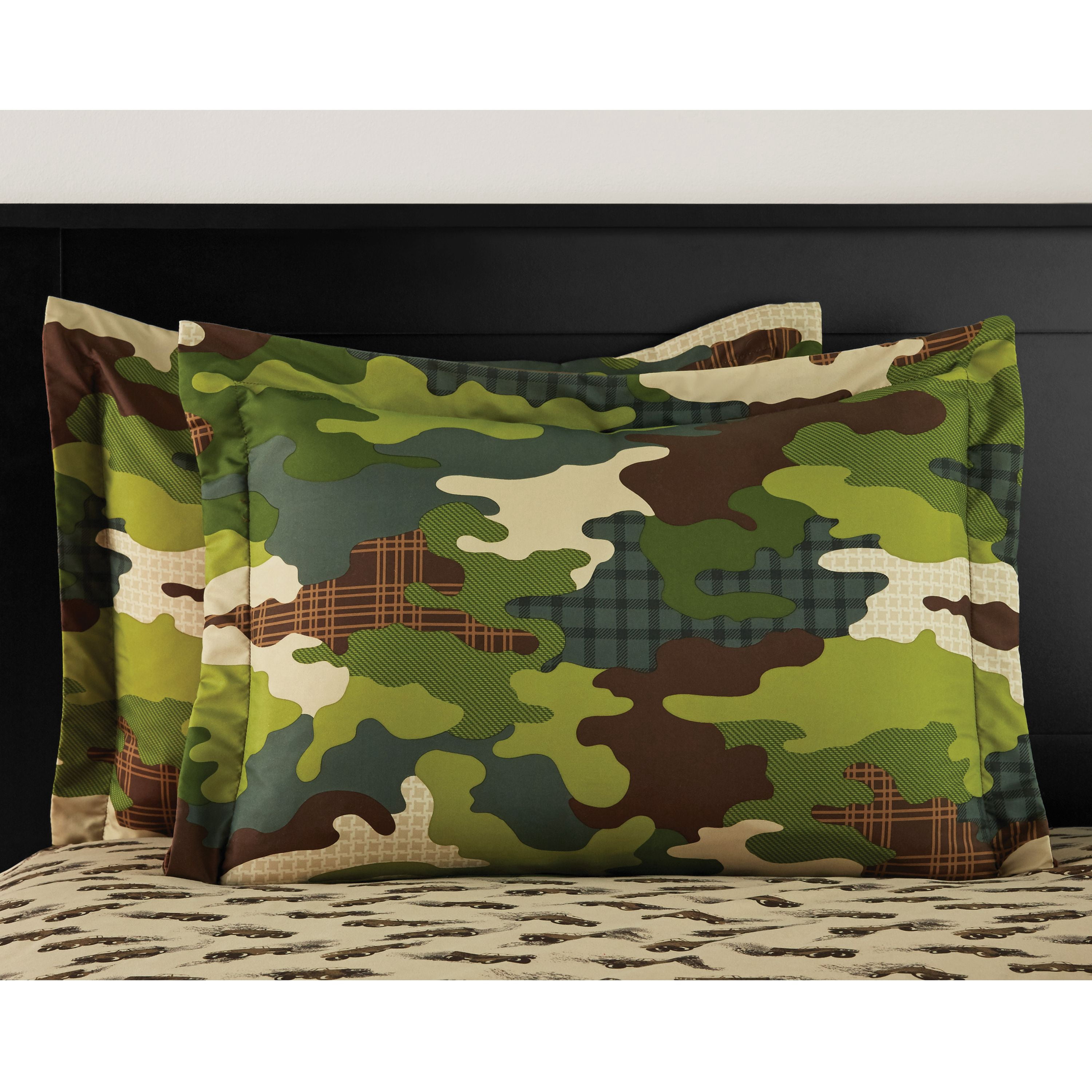 Mainstays Kids Camouflage Bed-in-a-Bag Bedding Set, Full, 7 Pieces