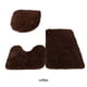 thumbnail image 4 of Yuarrent Juego de alfombrillas de baño de absorción de agua fuerte de textura de 3 paquetes por lote para baño sin daños en el suelo Juegos de accesorios de baño Café, 4 of 6