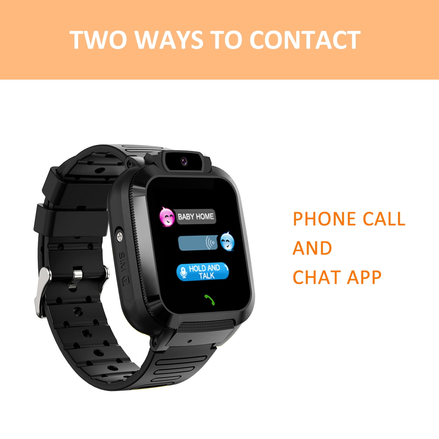 Arcticice Smart Watch for Call and Text, with SOS Calling Touch Screen IP67 Waterproof Clock Camera Games Watch
