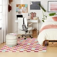 thumbnail image 5 of TOWN & COUNTRY PLAY Niko Checkmate Kid's Washable Area Rug, Soft & Plush, Safe Non-Slip Backing, Bedroom Rug, Dorm Decor, Playroom & Classroom Rugs, Red/Multi, 3'3"x5'2", 5 of 13