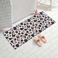 thumbnail image 2 of White Cow Black Spot Pattern Bathroom Rugs Mat,Non Slip Microfiber Bathroom Rug,Rubber Backing,Soft Bathroom Mats for Bathroom Floor,Tub and Shower,60x24in(150x60cm), 2 of 5