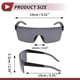 thumbnail image 4 of Gafas de montar para motocicleta Unique Bargains 1 Pc con lentes gris oscuro y marco negro, 4 of 6