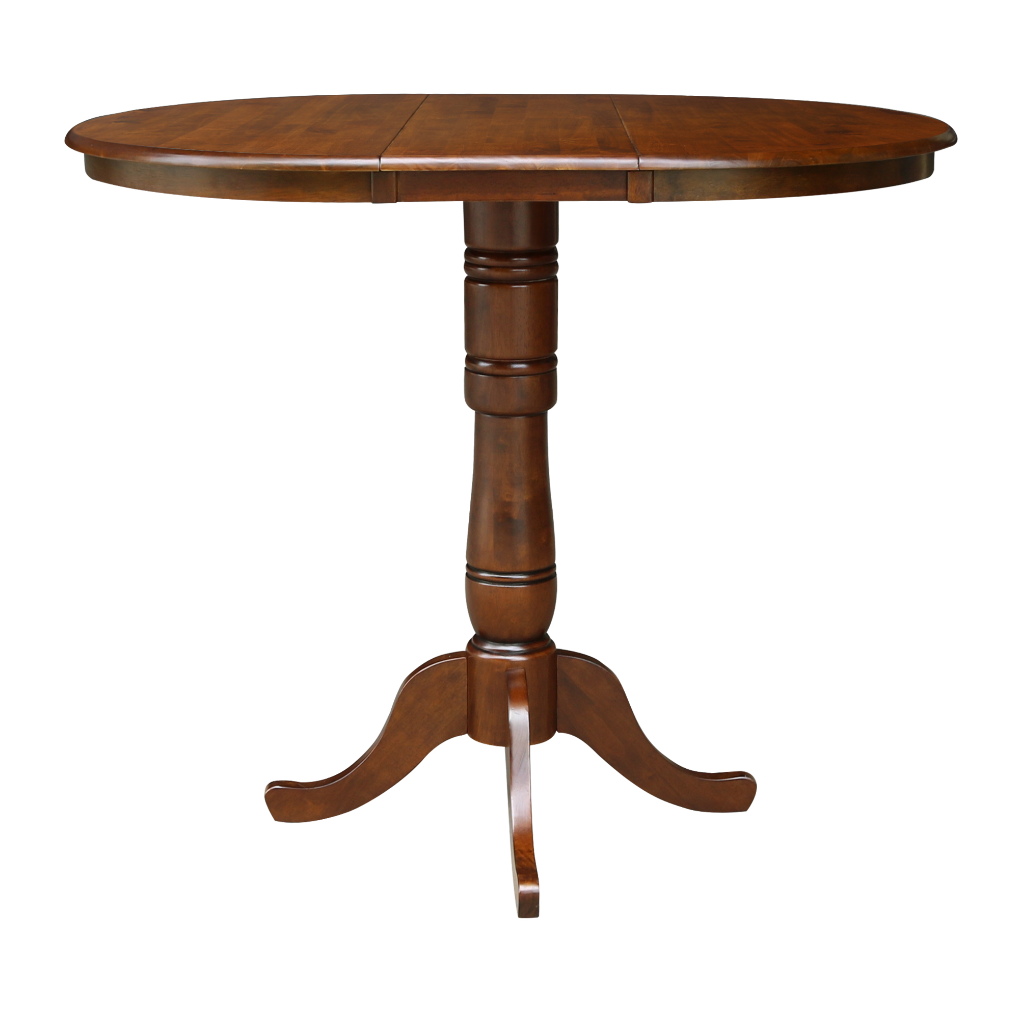 36" Round Extension Dining table with 2 X-Back Barheight Stools - Set of 3 Pieces - image 5 of 9