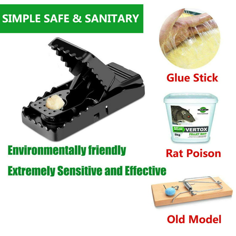 6 Pack Mouse Traps, Large Rat Trap for Home, Instant Kill Trap for Indoor,  Reusable Sanitary Safe Mice Traps, Quick Effective Mouse Catcher for Family