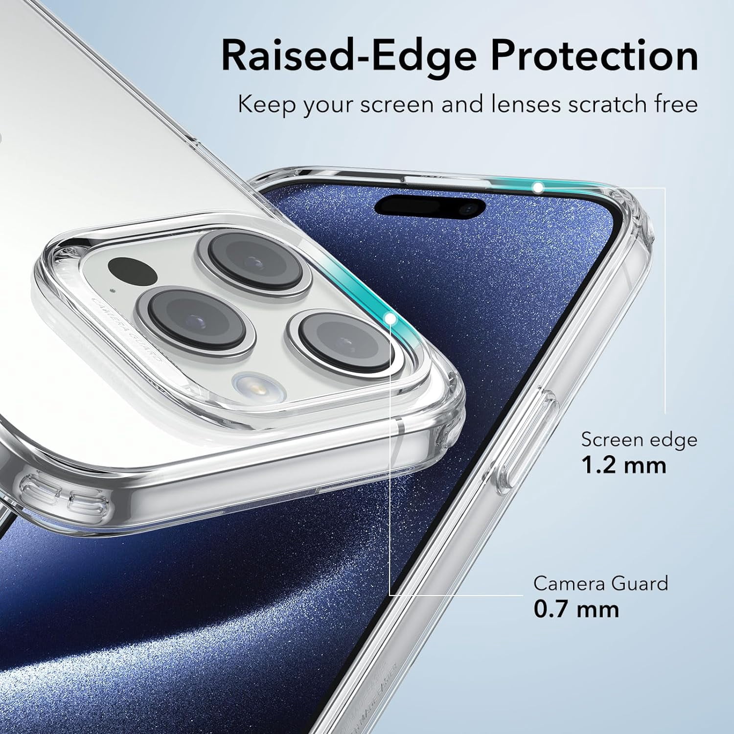 CRKMGS-ESR Clear Case for iPhone 14 Case and iPhone 13 Case, Shockproof Thin Silicone Cover, Yellowing-Resistant Slim Transparent TPU Phone Case, Project Zero Series, Clear