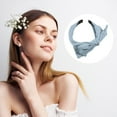 thumbnail image 6 of Unique Bargains Big Bowknot Headband Hairband for Women Blue 1.2 Inch Wide 1 Pcs, 6 of 7